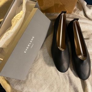 Everlane NIB Flats The Italian Leather Day Glove Black 8